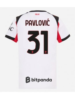 Ženski Nogometna dresi replika AC Milan Strahinja Pavlovic #31 Gostujoči 2025-26 Kratek rokav